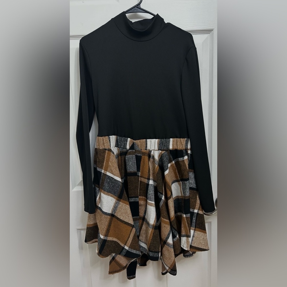 Black and Plaid Dress